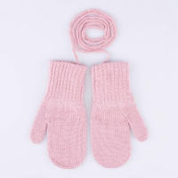 07821200-40 Варежки детские двухслойные розовый 7-8 лет